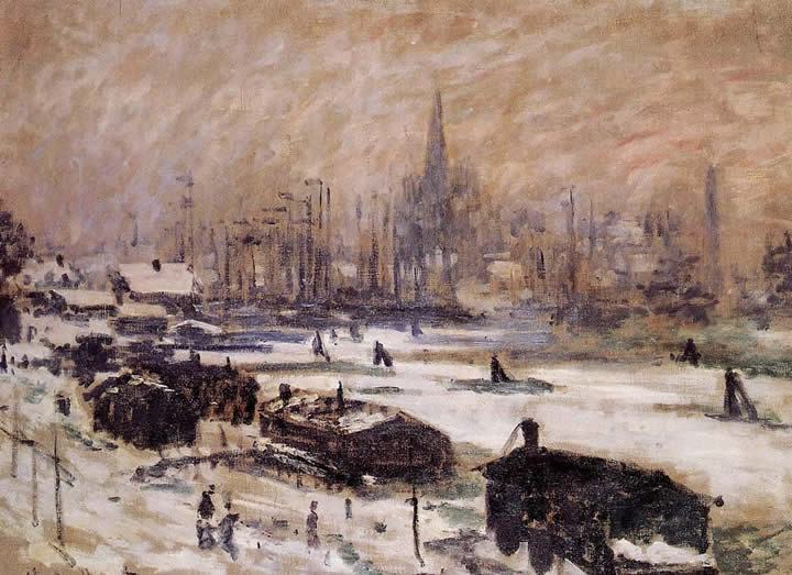 Claude Monet Amsterdam in the Snow